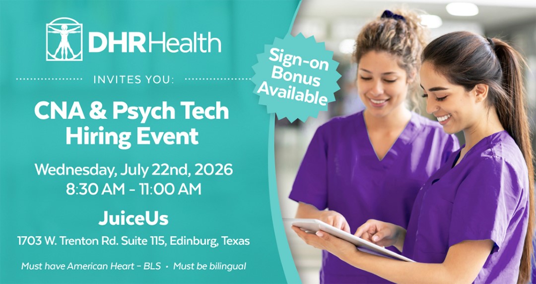 CNA Psych Tech Hiring Event July