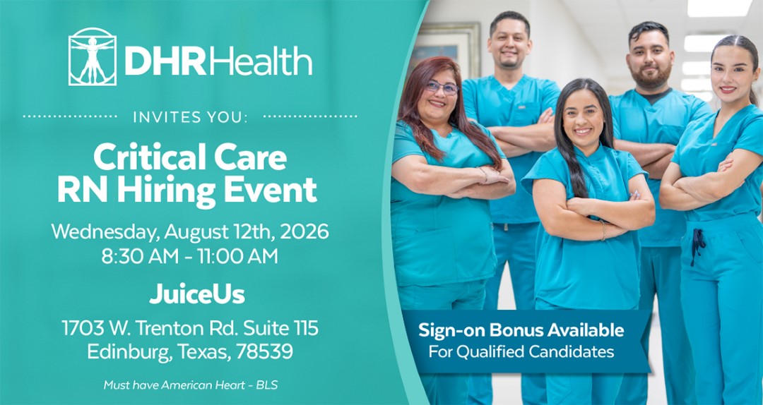 Critical Care RN Hiring Event August