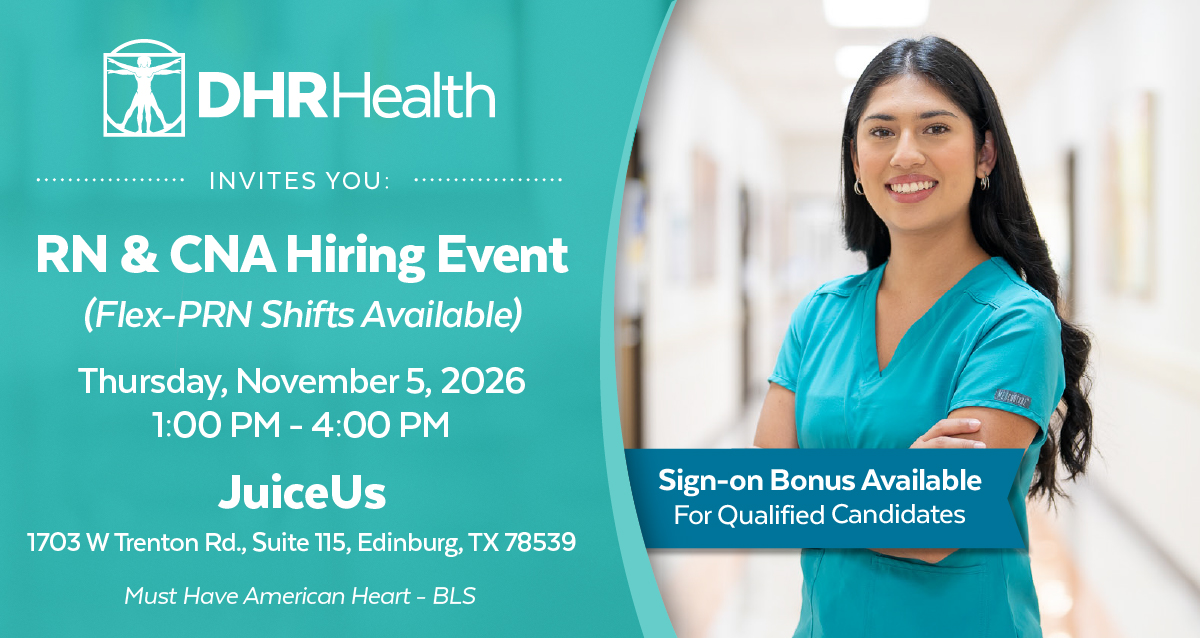RN CNA Flex PRN Hiring Event November 01